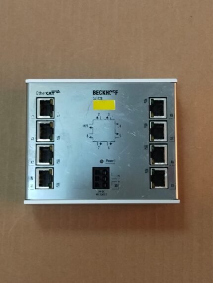Used BECKHOFF CU1128-0000 8-Port EtherCAT Hub, power-up tested for industrial automation.
